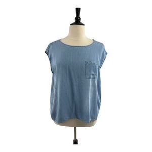 Chicos Boxy Chambray Tunic Top, Size 3